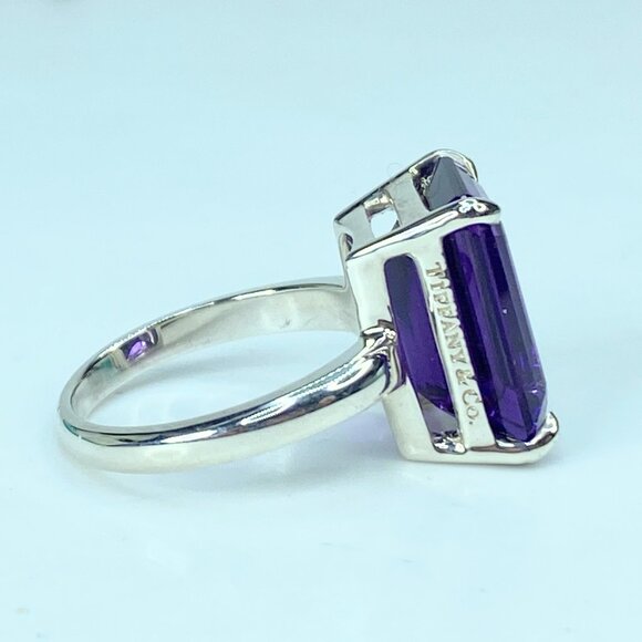 Tiffany & co Sterling Silver Sparkler Amethyst Gemstone Ring Size 8 JR917 - Picture 5 of 6